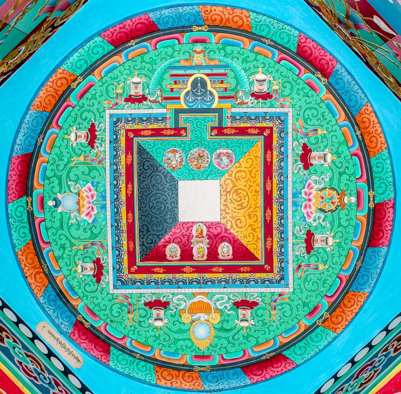 Endless knot thangka symbol